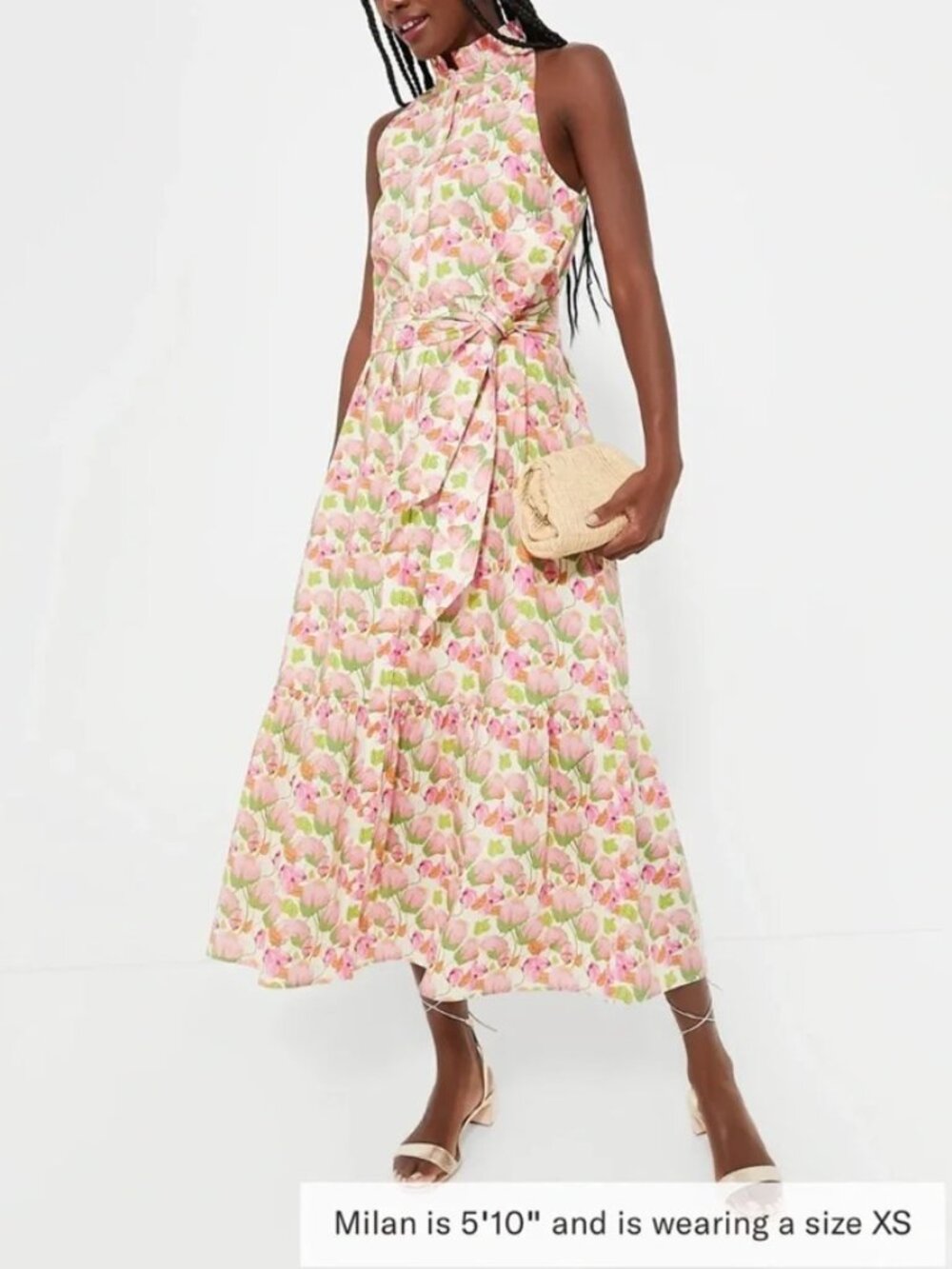 Tuckernuck Hyacinth House Tulip Floral Pink Sleeveless Maxi Dress